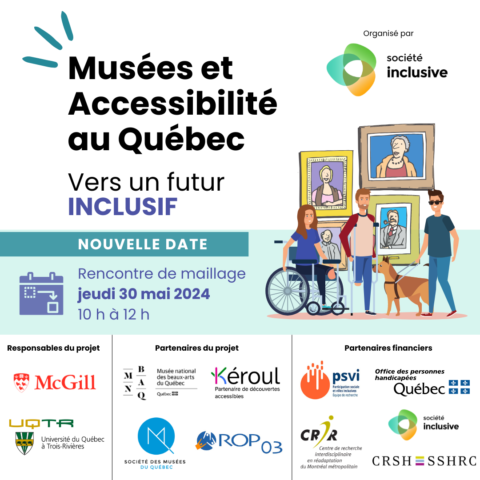 visuel de présentation de l'évènement musée et accessibilité au Québec